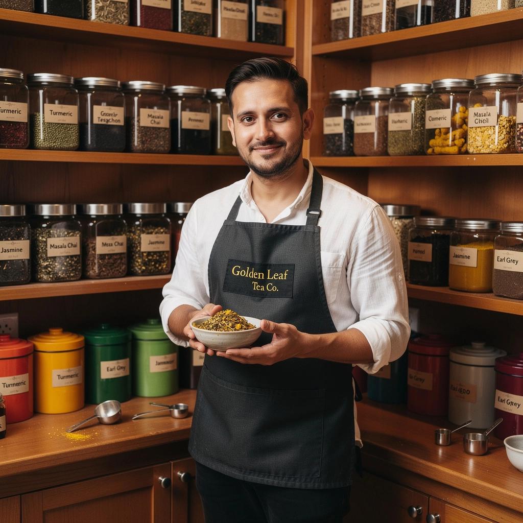 Une tasse de thé doré au curcuma fumant, décorée de bâtons de cannelle.